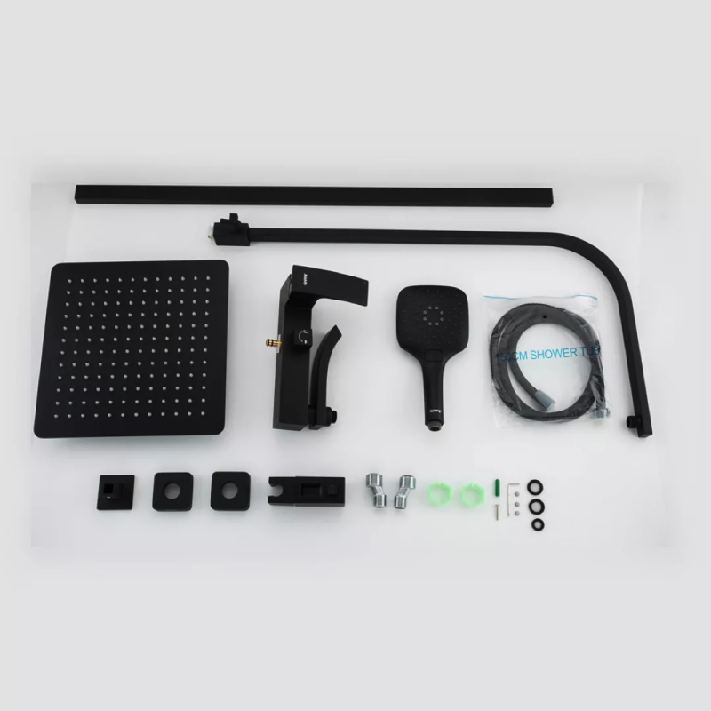 GAPPO Душова система G2407-6, вилив - перемикач на лійку, 3-функції, чорний