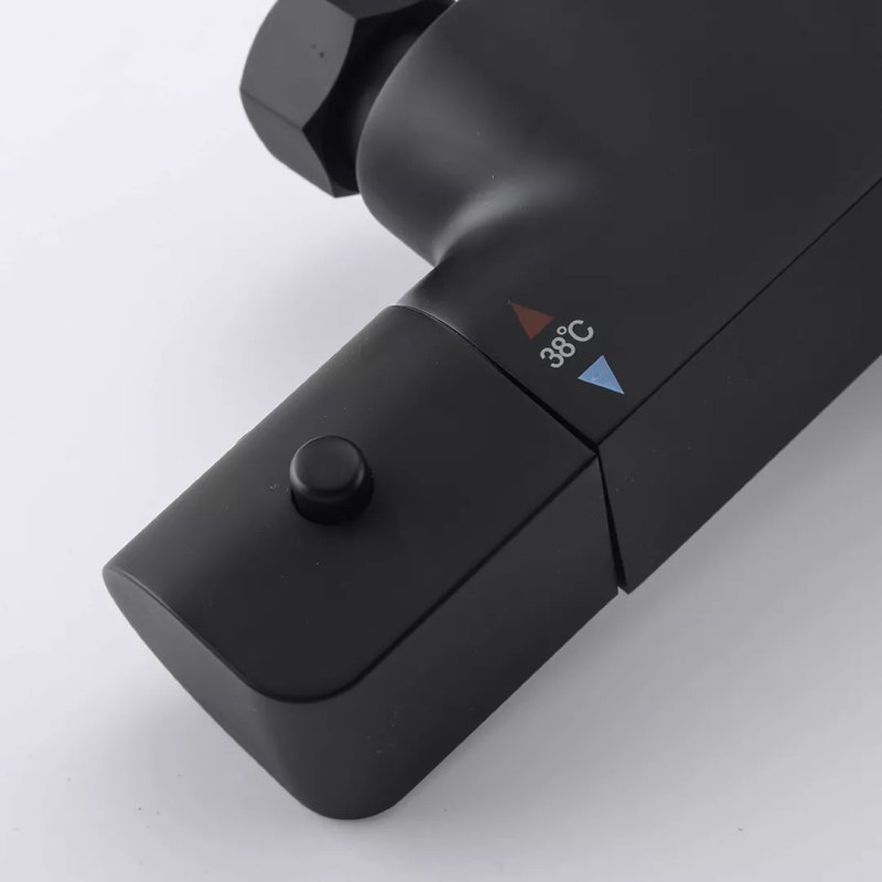 GAPPO Душова система з термостатом G2407-60 вилив - перемикач на лійку, 3-функції, чорний