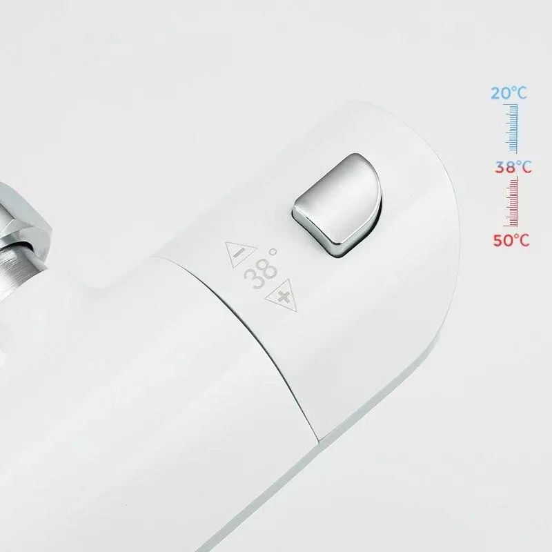 GAPPO Душова система з термостатом G2403-58, вилив - перемикач на лійку 3 режими, білий/хром