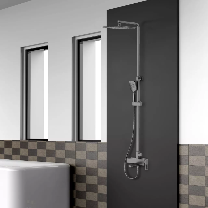 GAPPO Душова система G2417-9, вилив - перемикач на лійку, збройова сталь