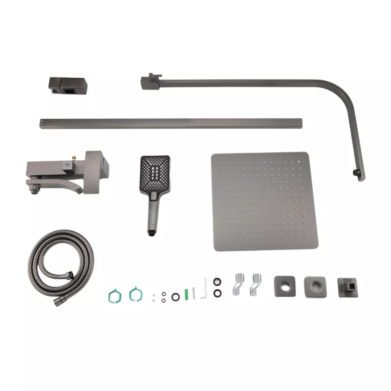 GAPPO Душова система G2407-9, вилив - перемикач на лійку, збройова сталь