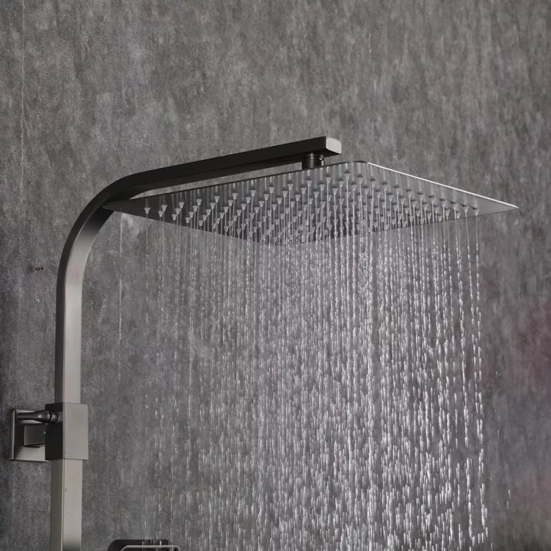 GAPPO Душова система G2407-9, вилив - перемикач на лійку, збройова сталь