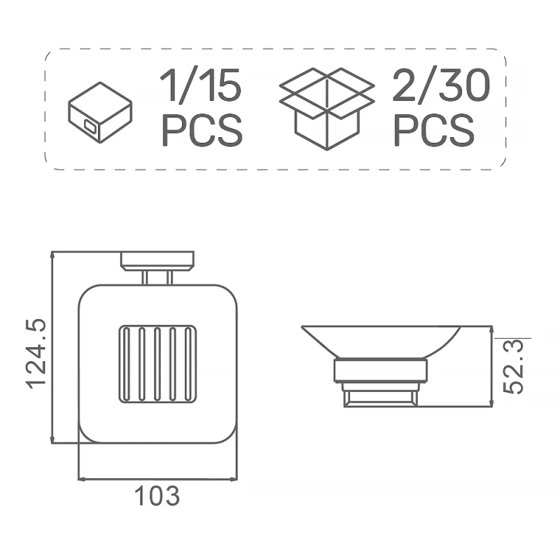GAPPO Мильниця G3802, латунь, хром