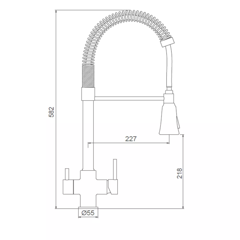 GAPPO Змішувач для кухні з підключенням фільтра питної води G4398-69, гнучкий вилив