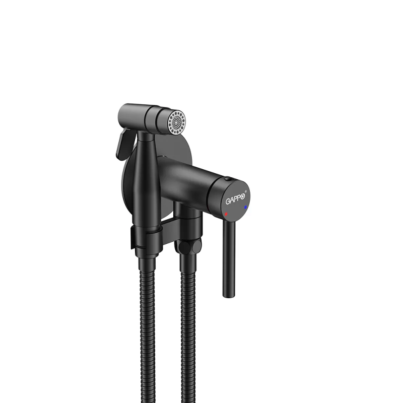 GAPPO Гігієнічний душ з вбудованим монтажем G7206-6, латунь, чорний