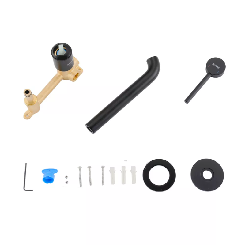 GAPPO Змішувач для умивальника G1206-6, чорний