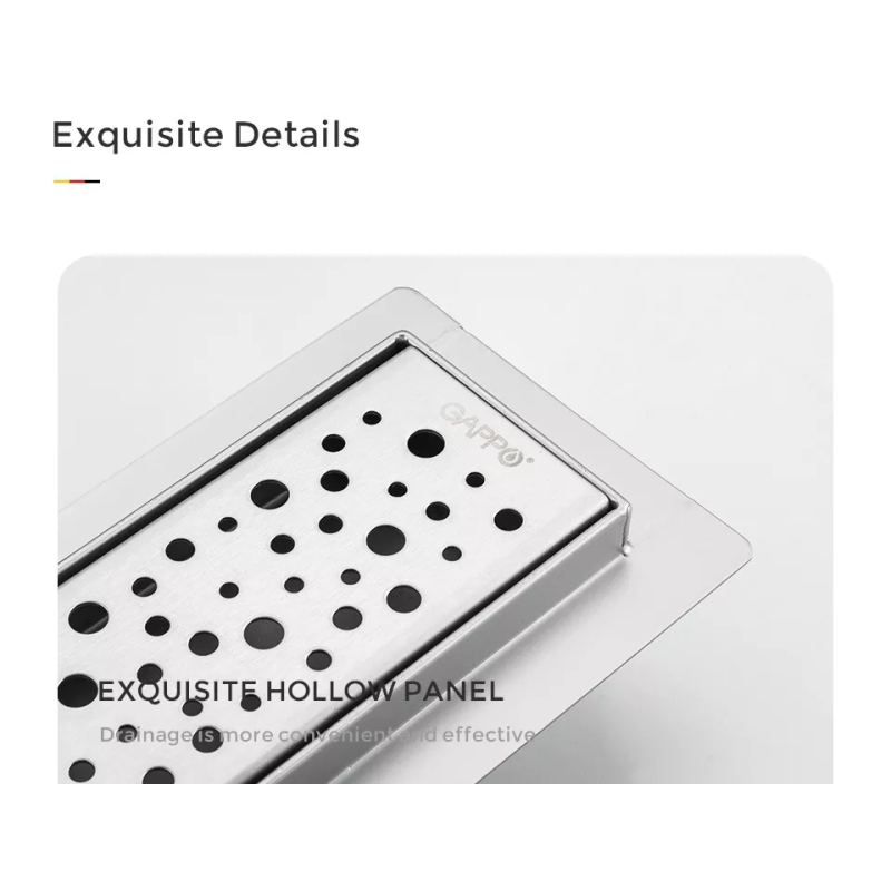 GAPPO Душовий канал G85007-2, 70х500 мм, нержавіюча сталь