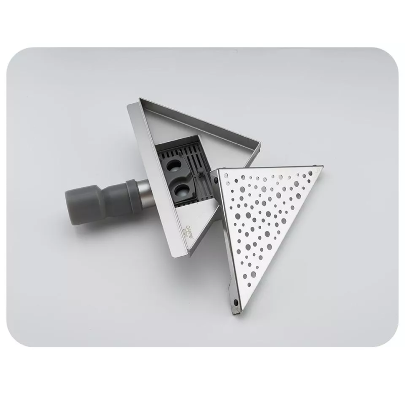 GAPPO Кутовий трап для душу G82020-1, нержавіюча сталь, 200x200 мм