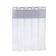 GAPPO Штора для ванни G8651, терілен-поліестер, 18х200 см, білий