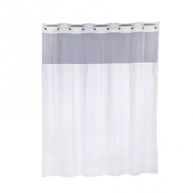 GAPPO Штора для ванни G8651, терілен-поліестер, 18х200 см, білий