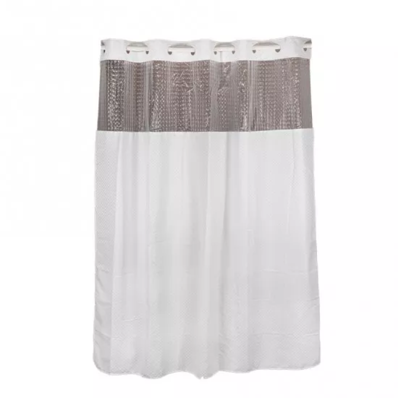 GAPPO Шторка - фіранка для ванної G8654, терілен-поліестер, 18х200 см, білий