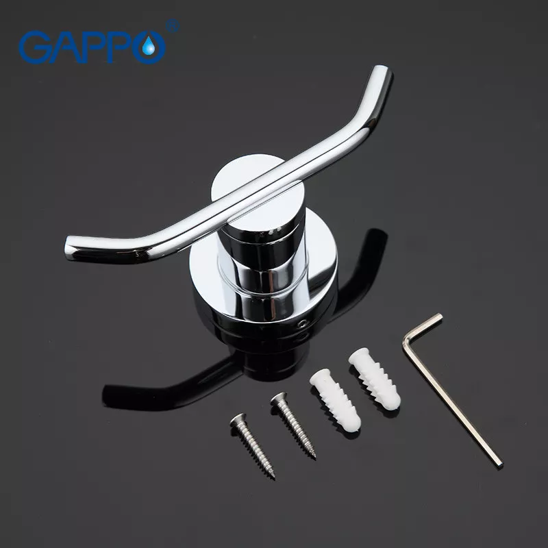 GAPPO Гачок подвійний для ванної G1805-2, хром