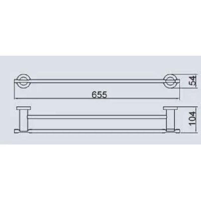 GAPPO Тримач для рушників G1809, 655 мм, хром