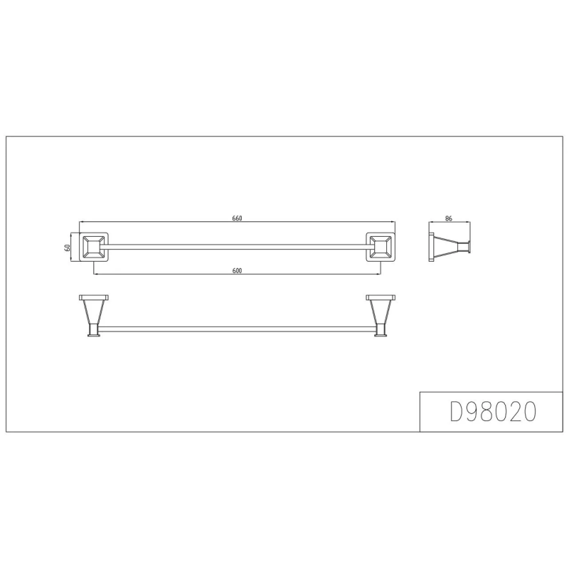 GAPPO Рушникотримач G1901, хром