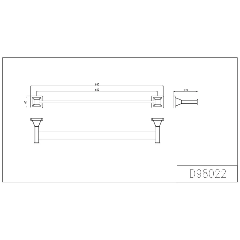 GAPPO Тримач для рушників G1909, 660 мм, хром