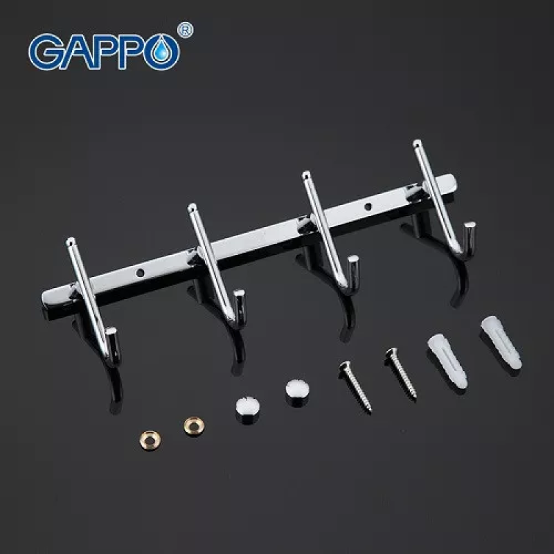GAPPO Вішалка G201-4 на 4 гачки 235 мм, хром