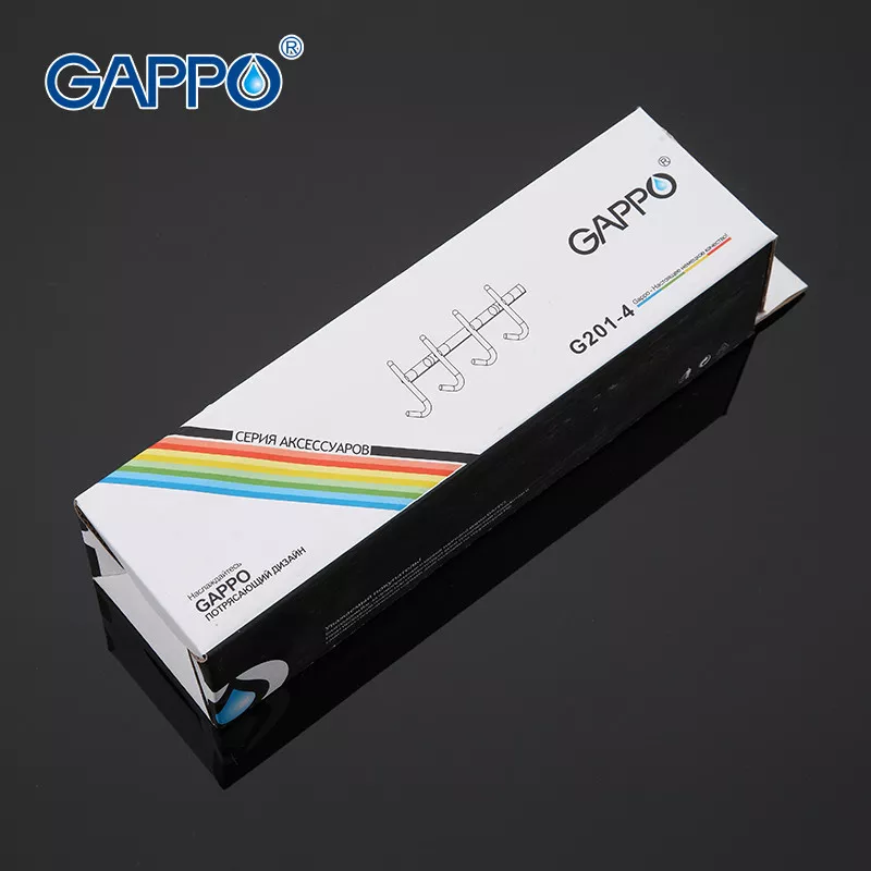 GAPPO Вішалка G201-4 на 4 гачки 235 мм, хром