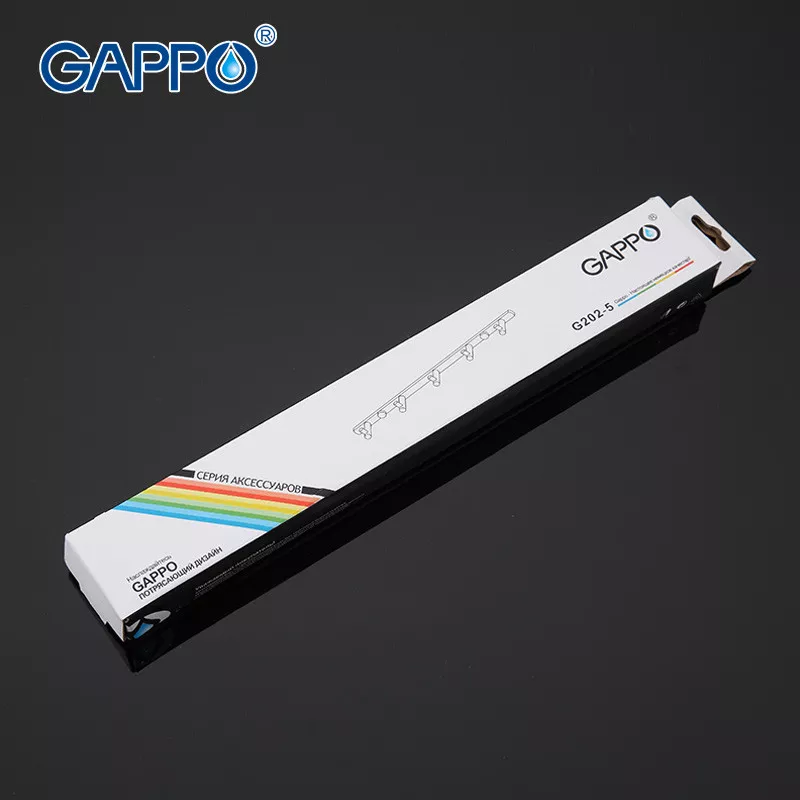 GAPPO Вішалка G202-5 на 5 гачків 300 мм, хром