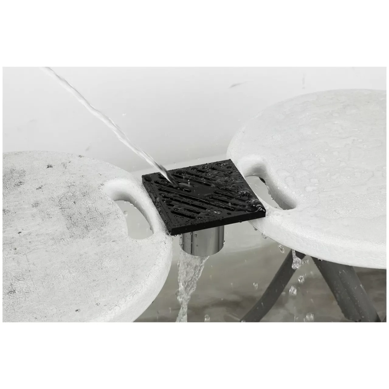 GAPPO Трап вертикальний G81050-6, латунь, 100х100 мм, чорний