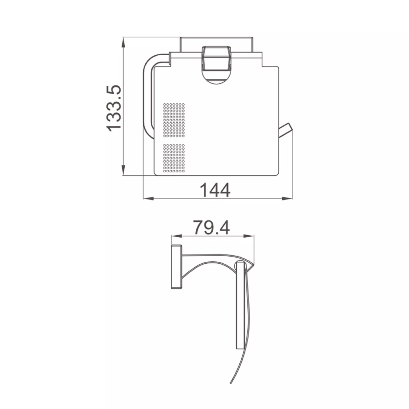 GAPPO Паперотримач G0703-9, збройова сталь