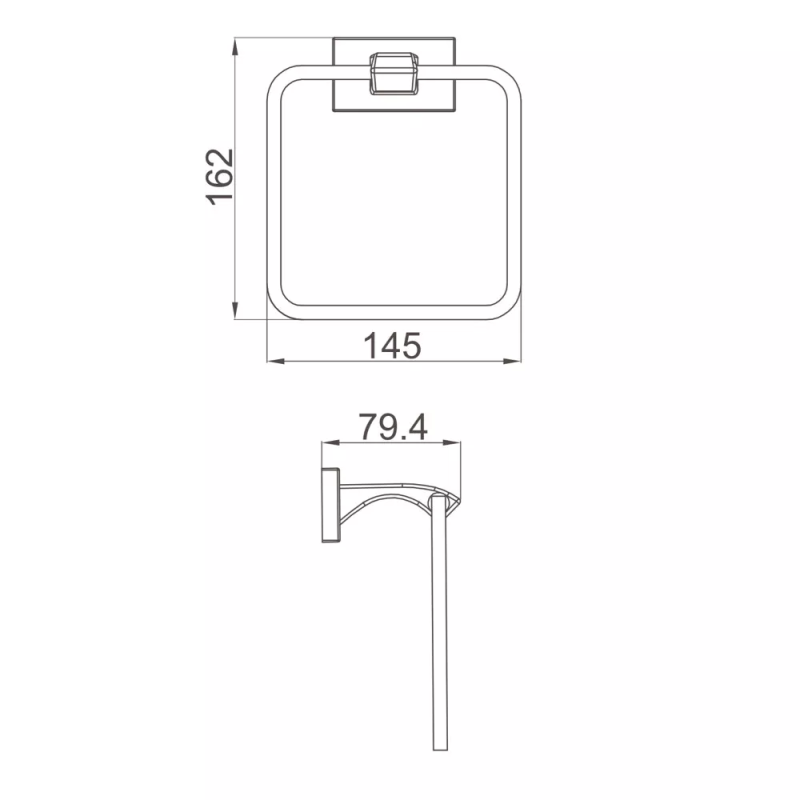 GAPPO Тримач для рушників G0704-9, збройова сталь