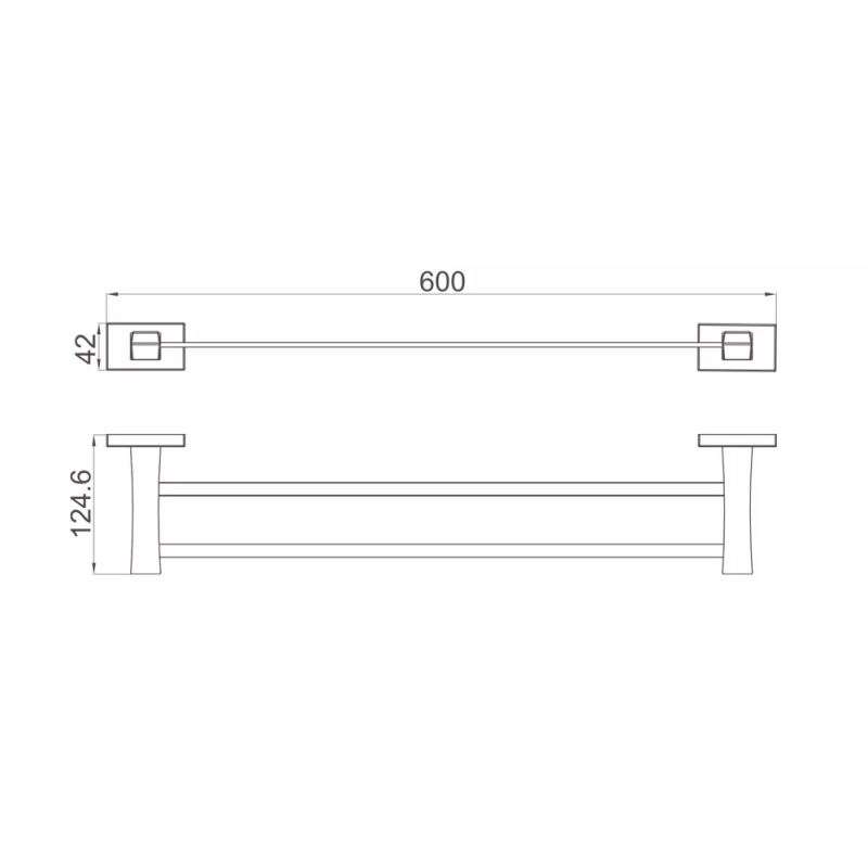 GAPPO Тримач для рушників G0709-9, збройова сталь