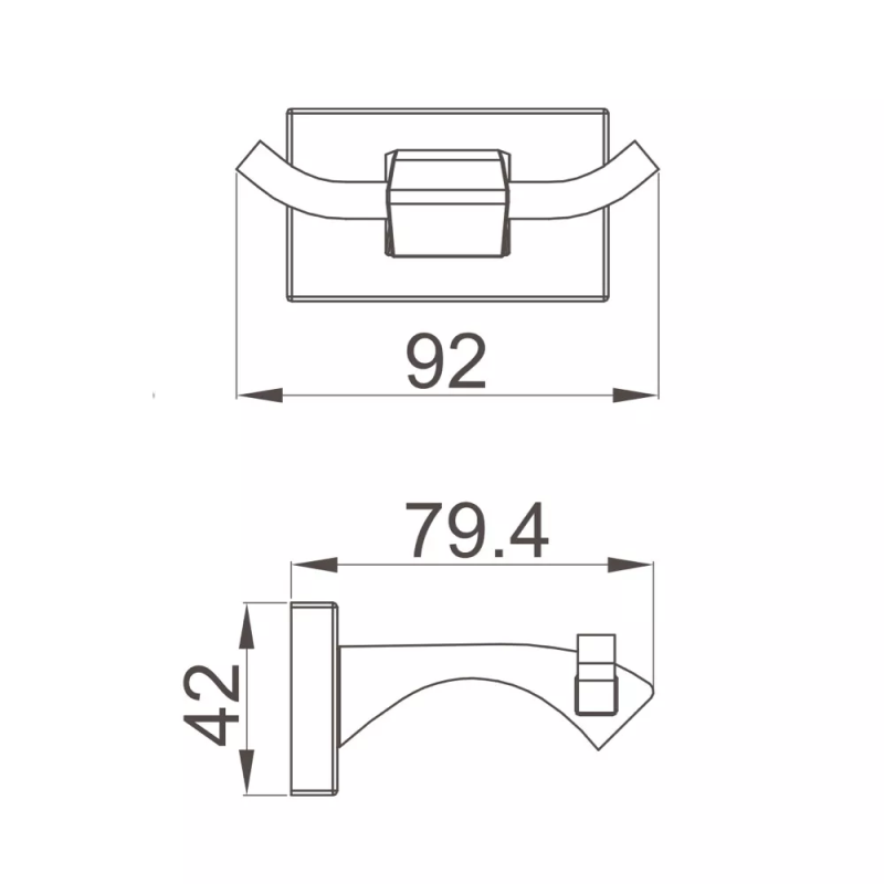GAPPO Гачок подвійний G0705-29, збройова сталь