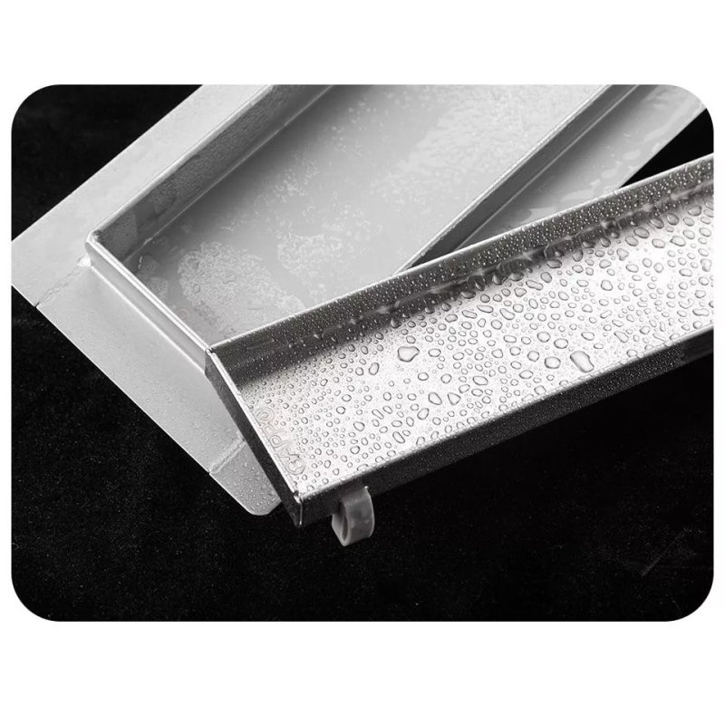 GAPPO Душовий трап під плитку G810007-4, 70х1000мм, нержавіюча сталь, сатин