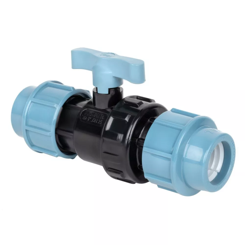 ITAL Компресійний ПЕ кульовий кран 40 мм