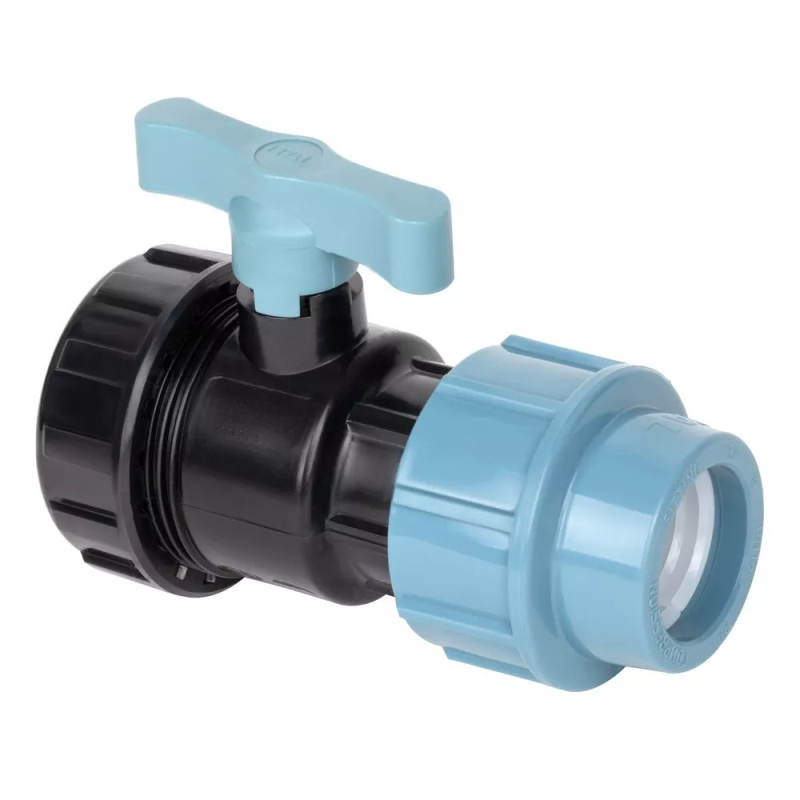 ITAL Kомпресійний ПЕ кульовий кран 32 мм х 1" з внутрішньою різьбою