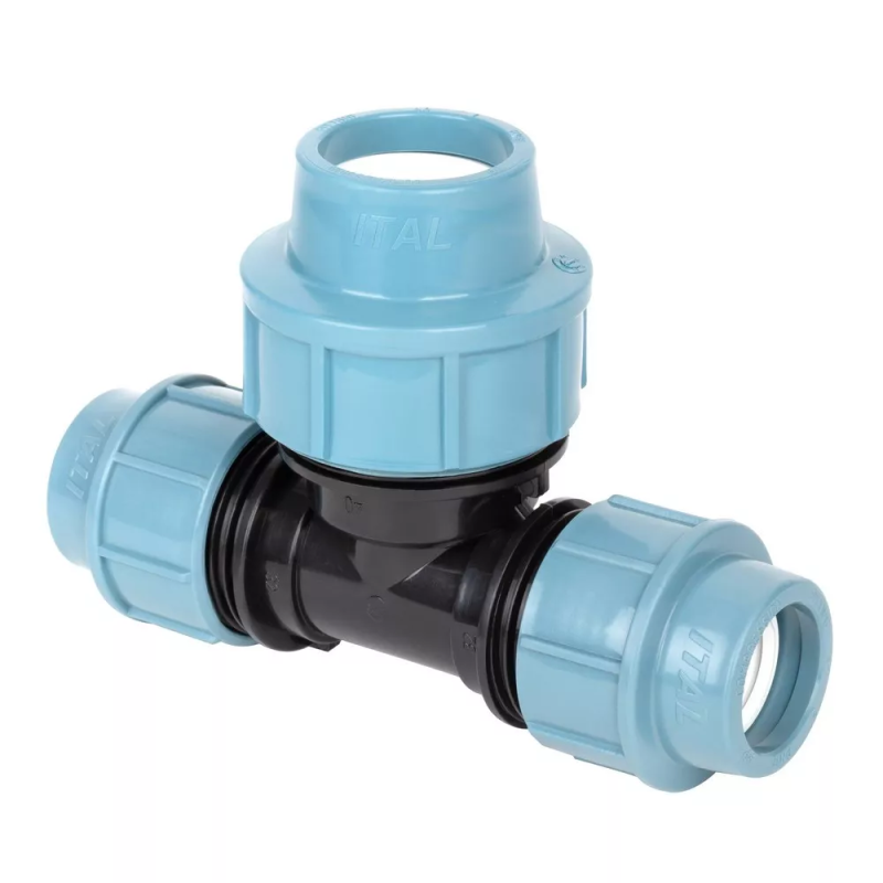 ITAL Трійник редукційний ПЕ 20 x 25 x 20 мм з виходом на більший діаметр