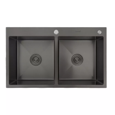 GAPPO Кухонна мийка GS8350-6 накладна 830x500 мм, нержавіюча сталь, поверхня PVD