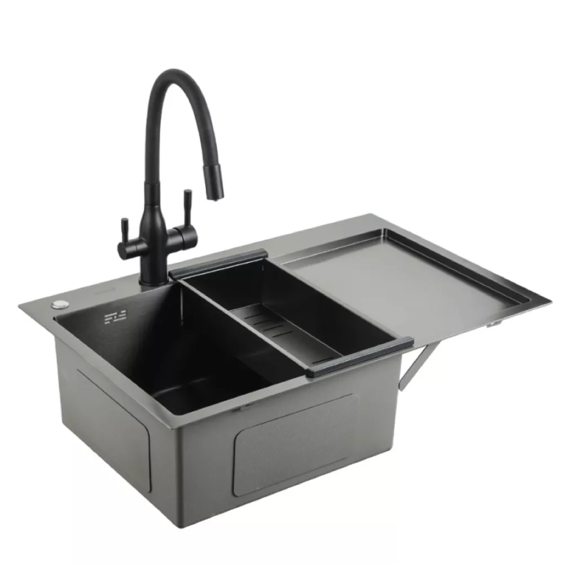 GAPPO Кухонна мийка GS7850-6R накладна 780x500 мм, поверхня PVD