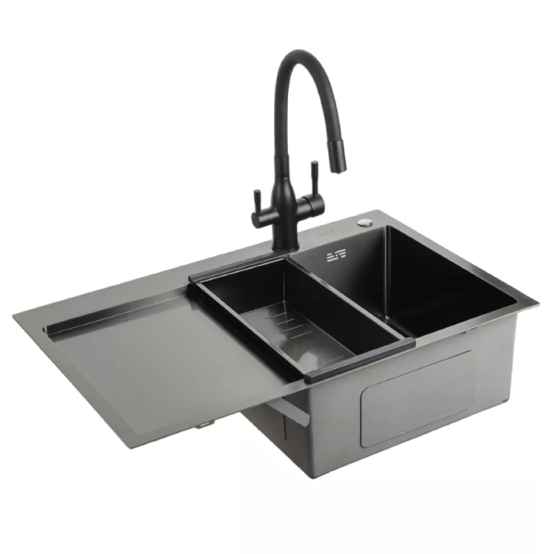 GAPPO Кухонна мийка GS7850-6L накладна 780x500 мм, поверхня PVD