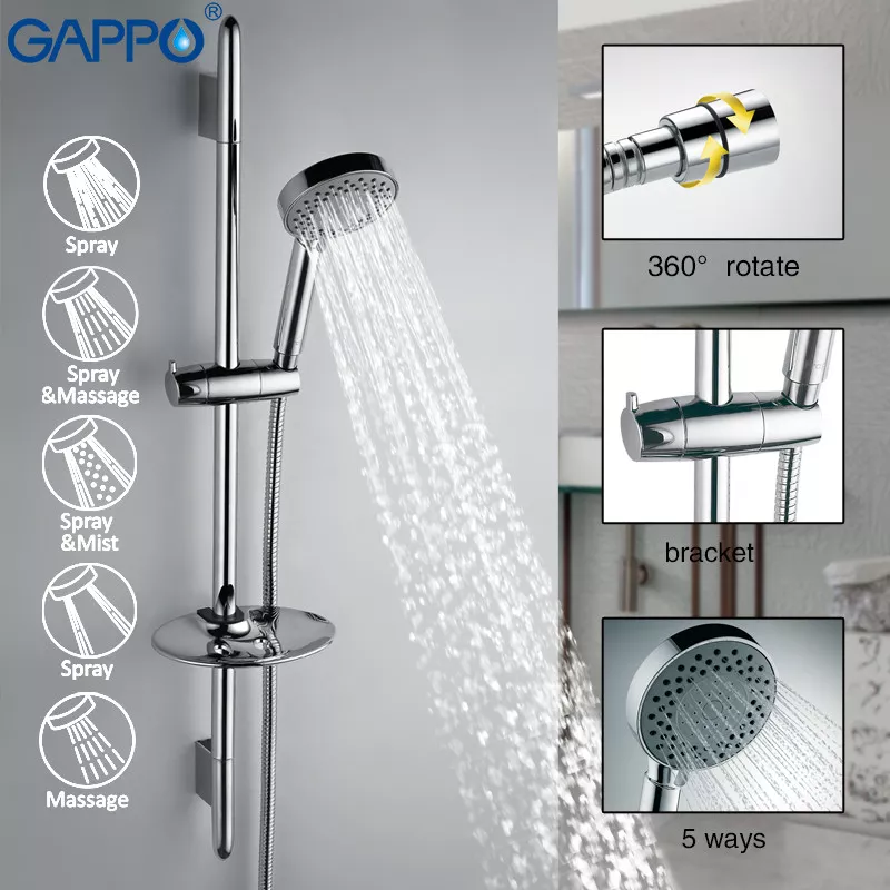 GAPPO Душовий гарнітур G8008, хром