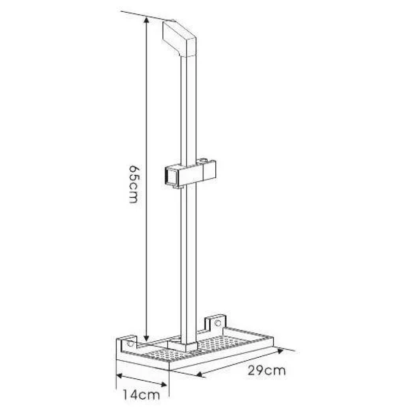GAPPO Душовий гарнітур з полицею G8010, хром