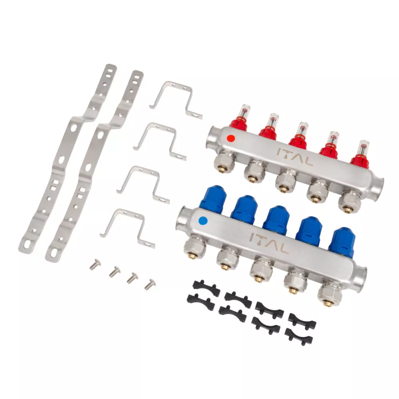Колекторний блок із витратомірами ITAL HC1-05 x 3/4"Ek, нержавіюча сталь