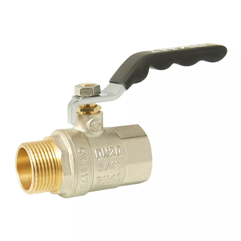 ITAL Кран кульовий PN40 3/4" вн.-зов., ручка, нікель