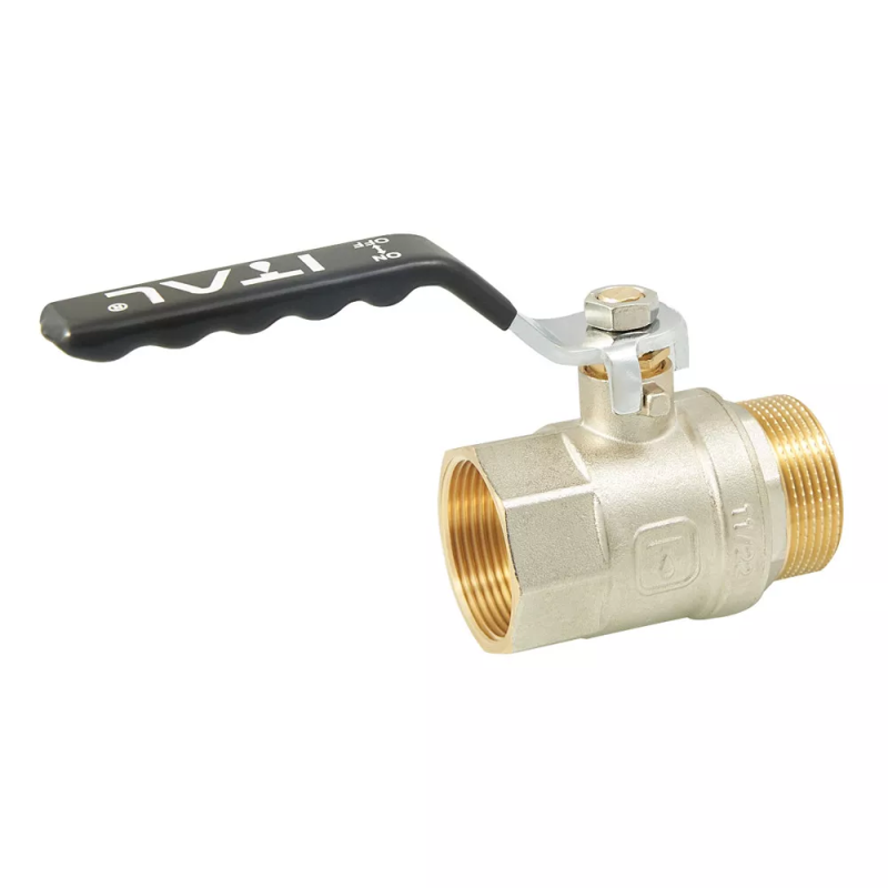 ITAL Кран кульовий PN25 1 1/2" вн.-зов., ручка, нікель