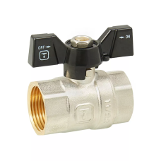 ITAL Кран кульовий PN40 1" вн.-вн., метелик, нікель