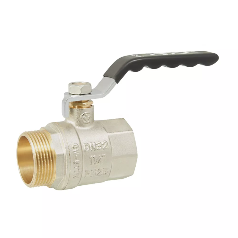 ITAL Кран кульовий PN25 1 1/4" вн.-зов., ручка, нікель