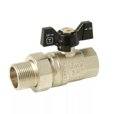 ITAL Кран кульовий з напівзгоном PN40 3/4", прямий, нікель