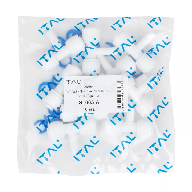 ITAL Фітинг трійник 1/4"Q x 1/4" N x 1/4"Q (ST005A)