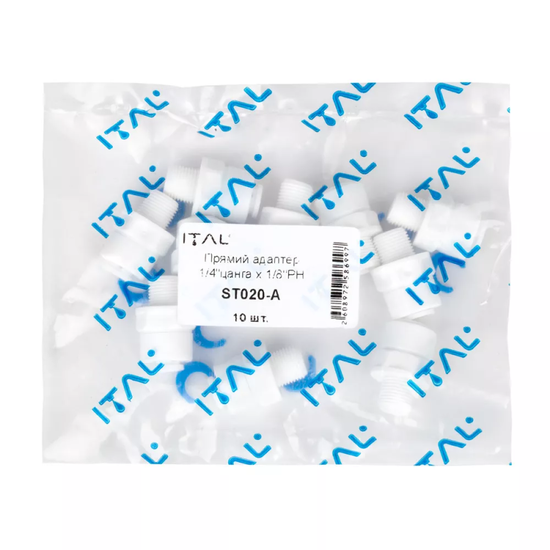 ITAL Прямий фітинг 1/4"Q x 1/8"РЗ (ST020-A)