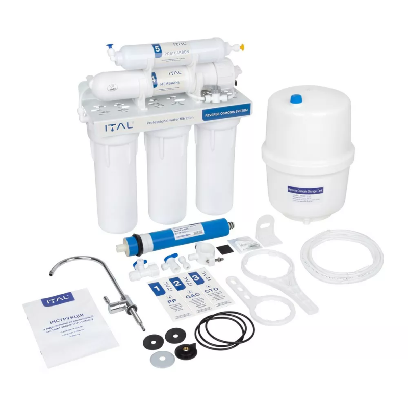 ITAL Фільтр зворотного осмосу RO5-75 п'ятиступенева система очищення (IT-RO5-75)