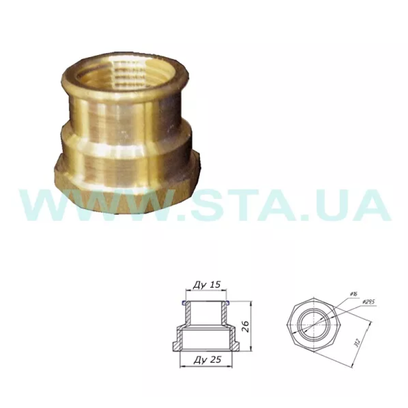 STA Муфта 1/2"Х 1"В {500/20} (Ц3480)