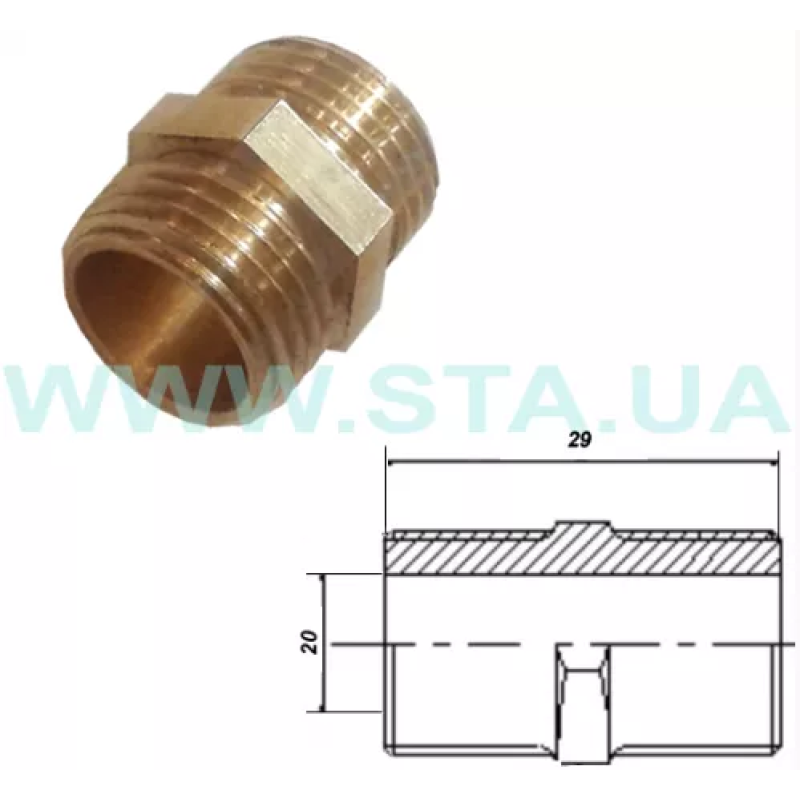 STA Ніпель  3/4" (під прокл.) (Ц6737)