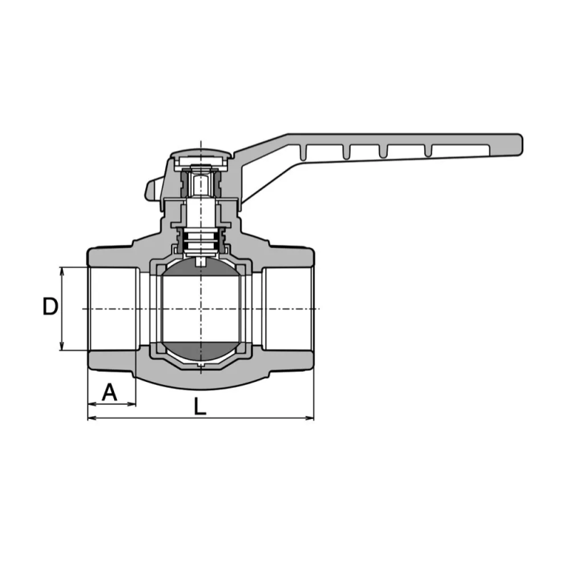 ITAL Кран кульовий PP-r 40 мм