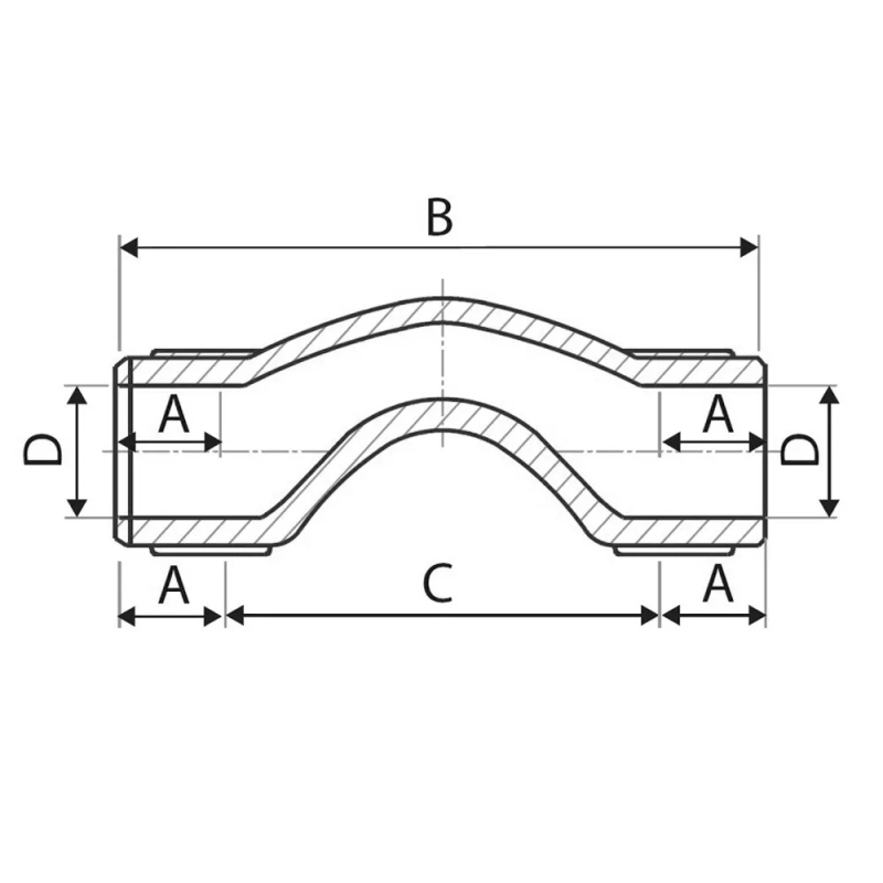ITAL Обведення коротке PP-r 32 мм