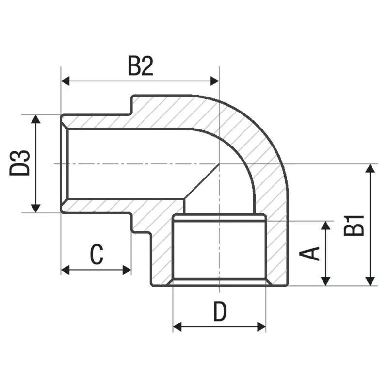ITAL Кутник 90° PP-r 20 мм, внутрішній-зовнішній